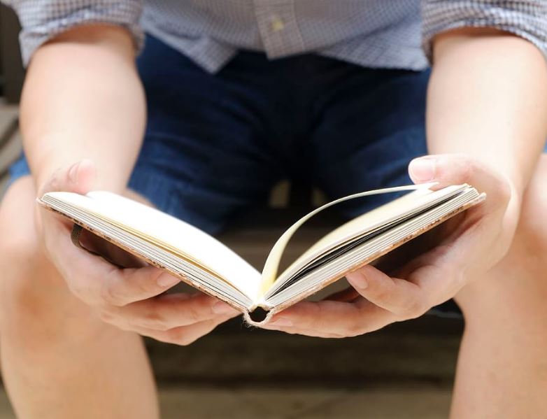 A man reading a book