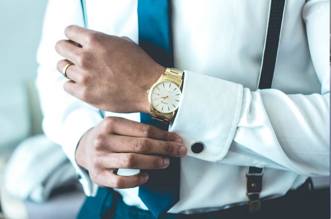 man wearing a watch